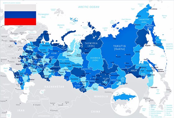 Карта провинций России