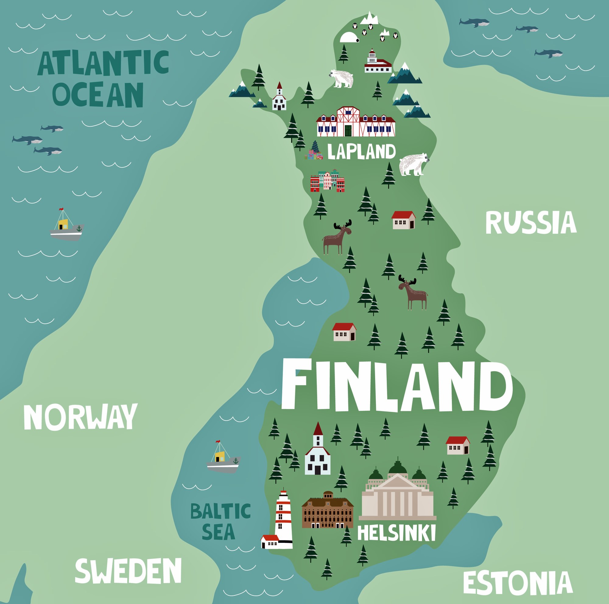 Finland Map Sights 0 