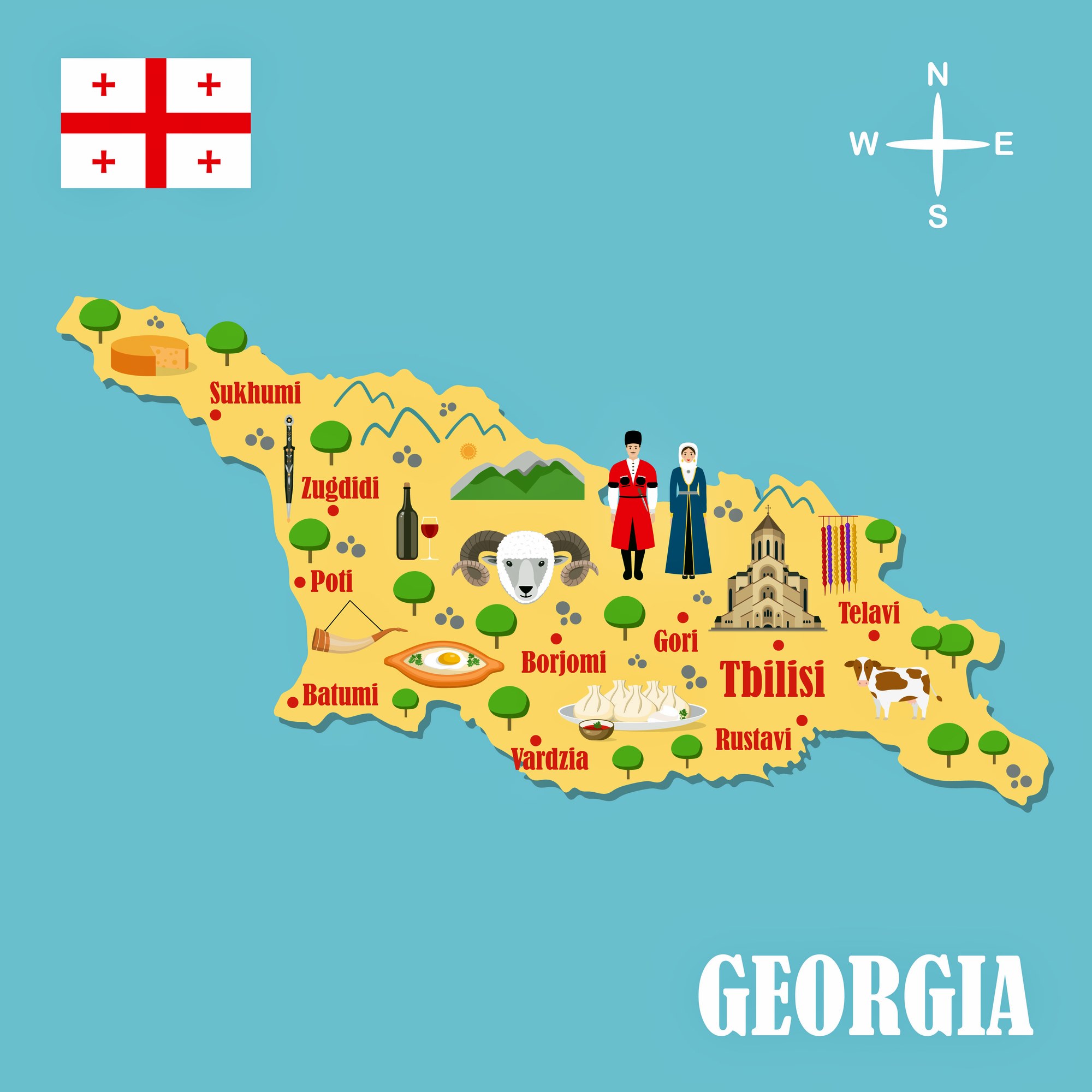Georgia Map Sights 0 