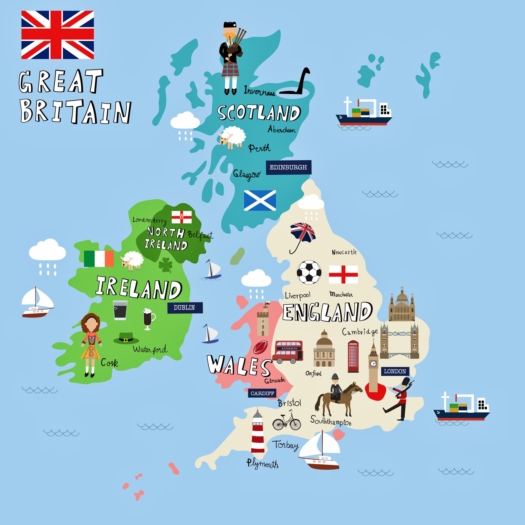 map of uk tourist attractions