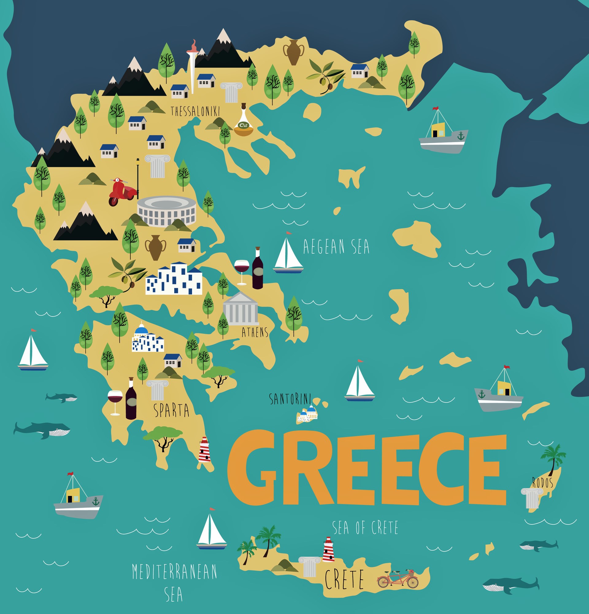 Greece Map Sights 0 