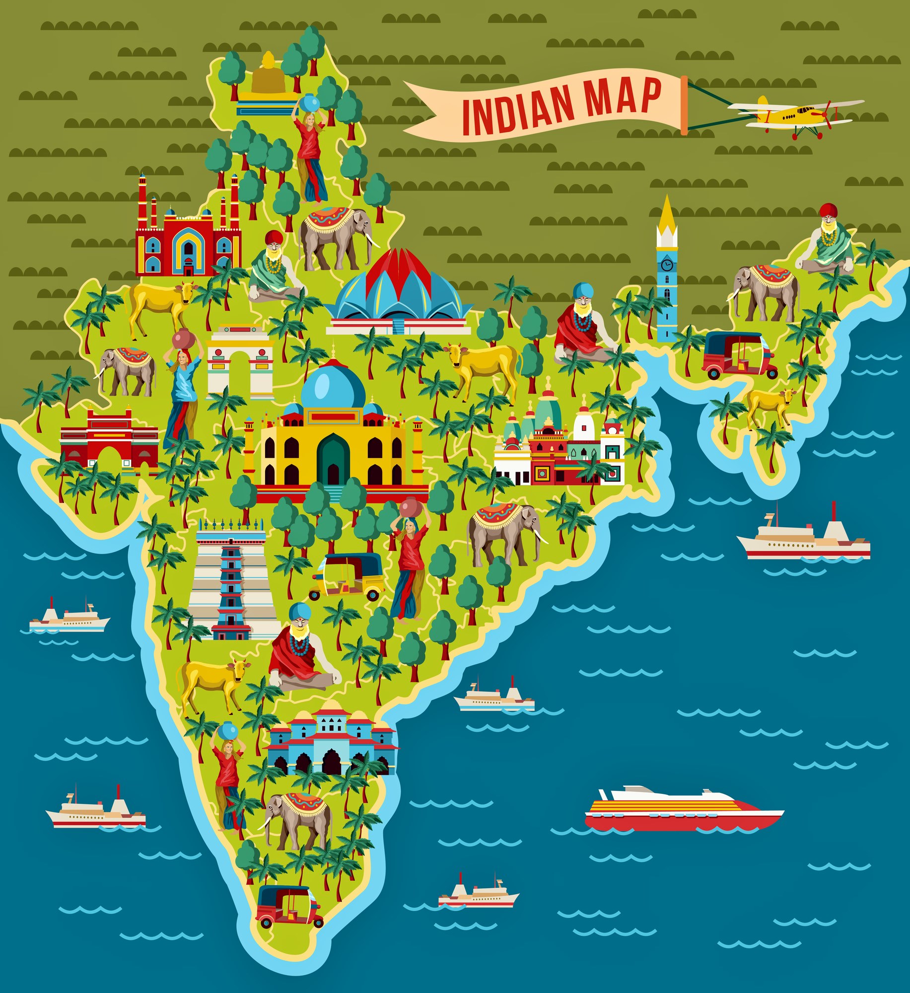 india travel guide map