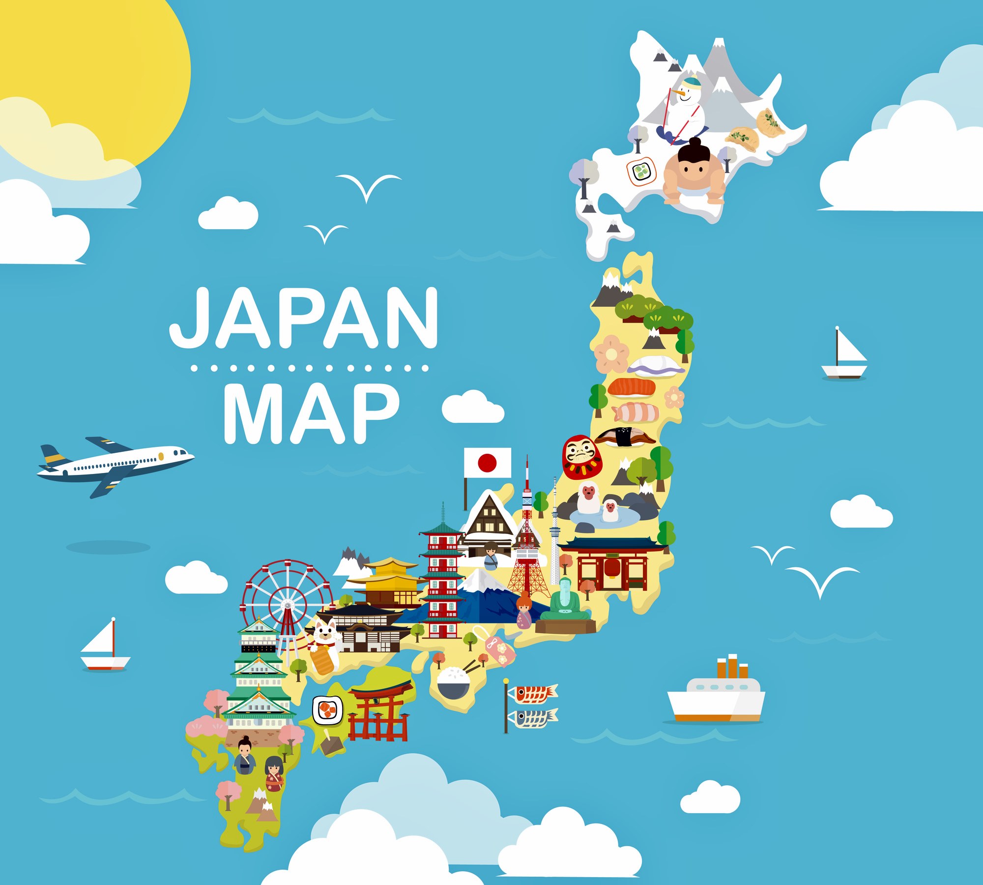 Japan Map Sights 1 