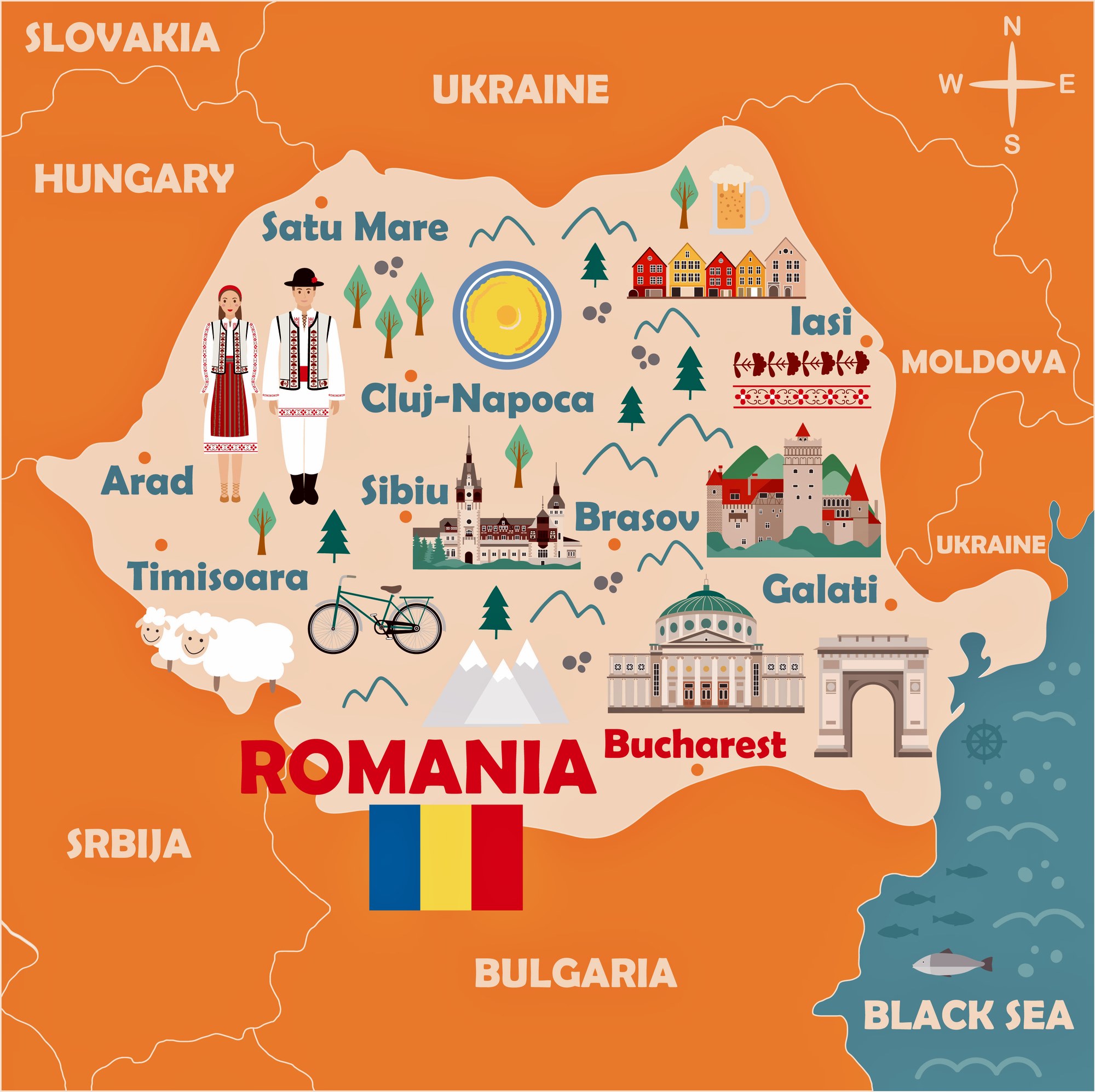 Romania Map Sights 0 