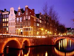 Amsterdam panorama - popular sightseeings in Amsterdam