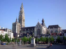 Antwerpen panorama - popular sightseeings in Antwerpen