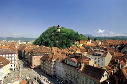 Graz panorama - popular sightseeings in Graz