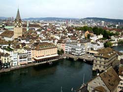 Zurich panorama - popular sightseeings in Zurich
