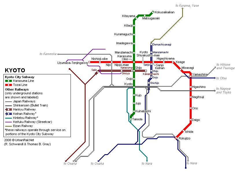 Kyoto Train Map