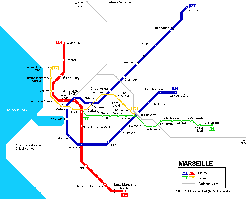 Kaart Van Marseille - Vogels