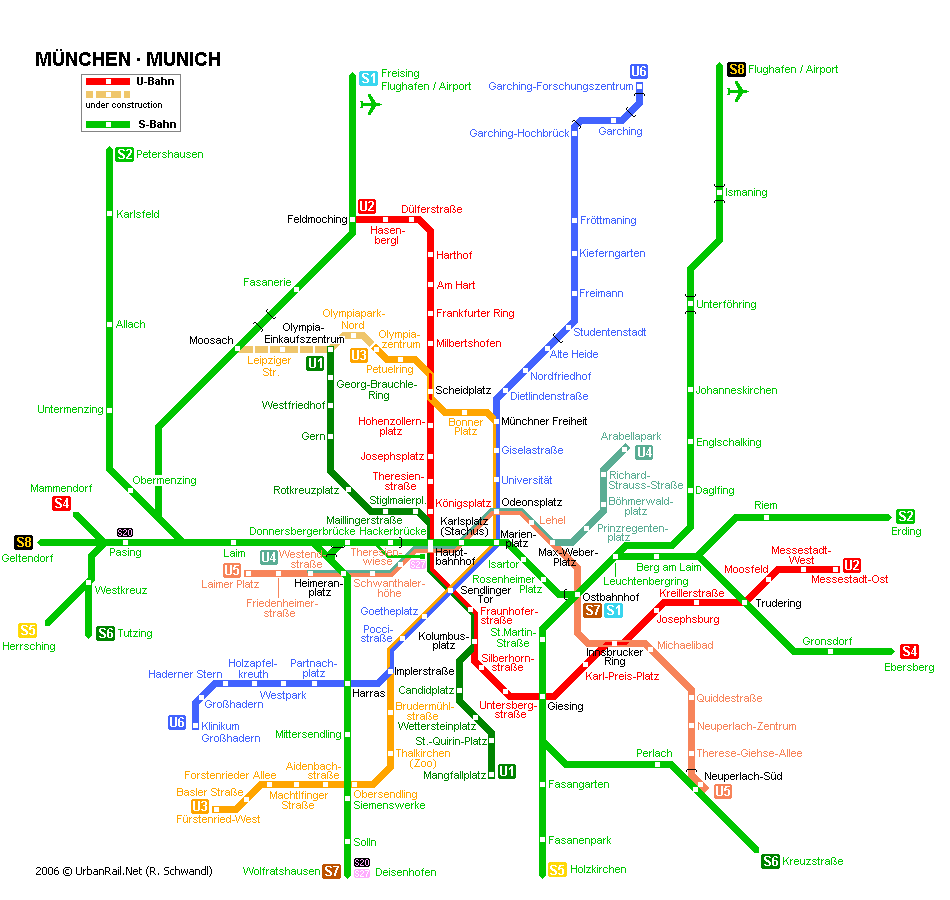 Munich Map Metro 1 
