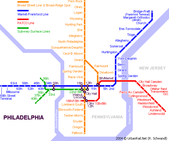 Philly Public Transportation Map Transport Informations Lane