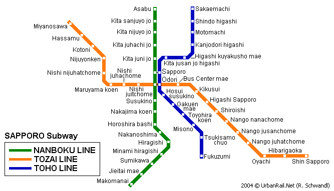 Sapporo Metro Map
