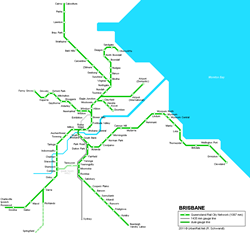 Map of metro in Brisbane