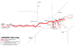 Charleroi metro map