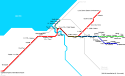 Map of metro in Cleveland