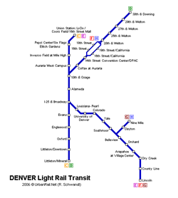 Map of metro in Denver