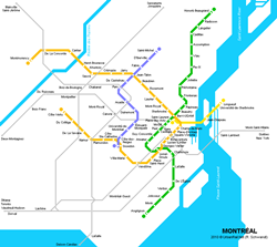 Montreal metro map