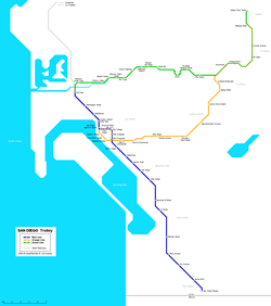 Map of metro in San Diego