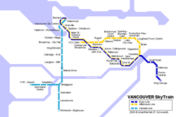 Map of metro in Vancouver