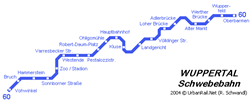 Map of metro in Wuppertal