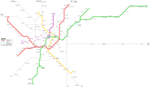 Carte des itinéraires de tram Milan