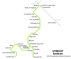 Tram map of Utrecht