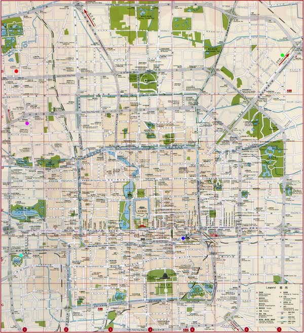 High-resolution large map Beijing - download for print out