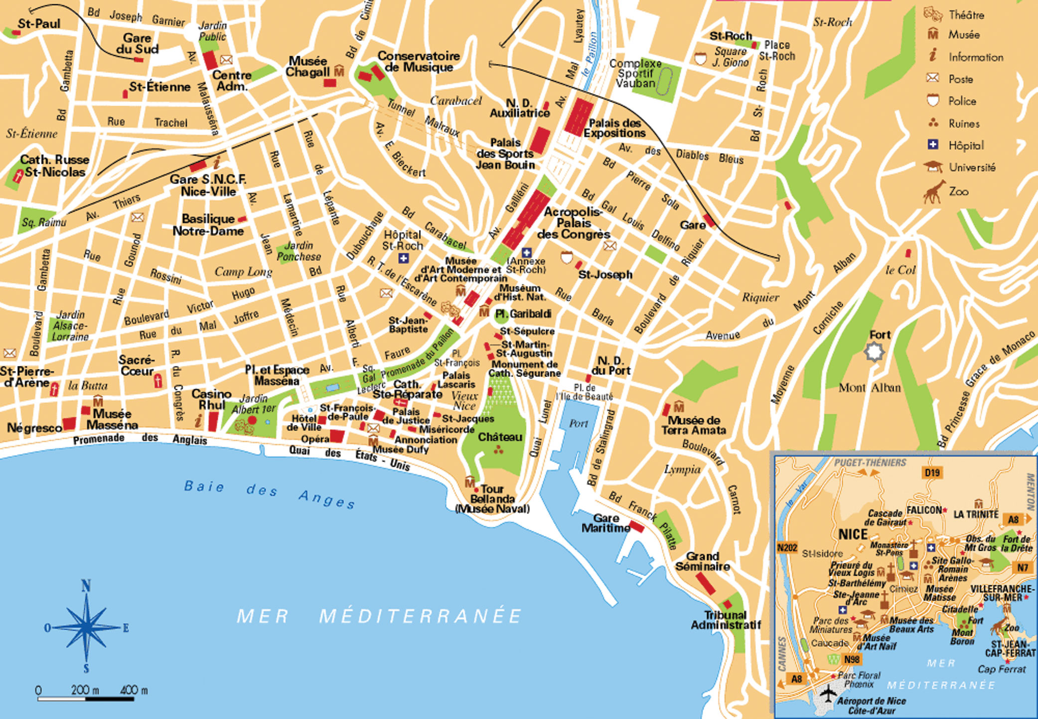 nice france walking tour map